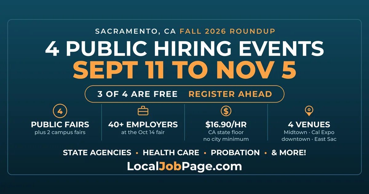 Fall 2026 Sacramento Job Fairs & Hiring Events: Your Complete Guide